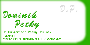 dominik petky business card